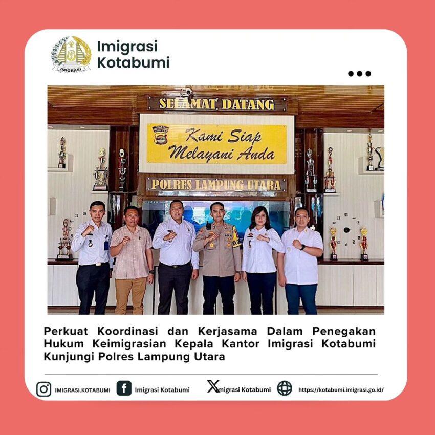 Kepala Imigrasi Kotabumi Jalin Kerjasama Erat dengan Polres Lampung Utara