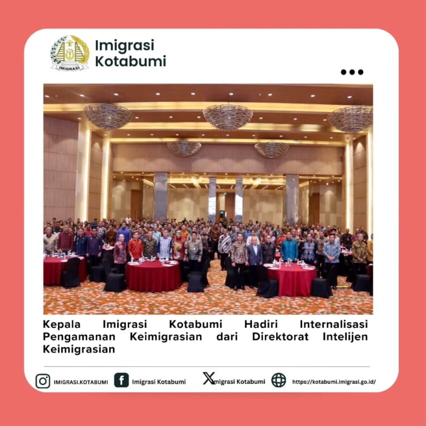 Kepala Kantor Imigrasi Kelas II Non TPI Kotabumi menghadiri kegiatan Rapat Koordinasi Pengamanan Keimigrasian