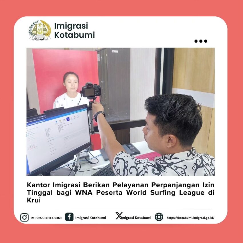 Kantor Imigrasi Berikan Pelayanan Perpanjangan Izin Tinggal bagi WNA Peserta World Surfing League di Krui