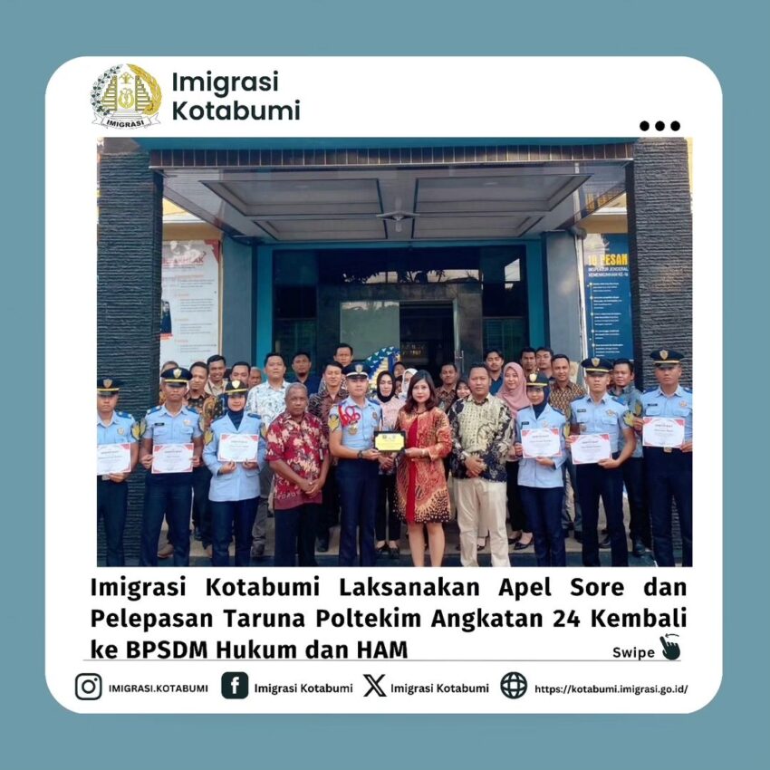 Apel Sore dan Pelepasan Taruna Poltekim Tingkat 3 Angkatan 24 Tahun 2024