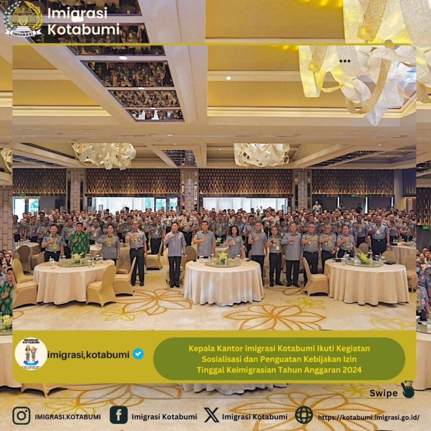 Imigrasi Kotabumi Ikuti Kegiatan Sosialisasi dan Penguatan Kebijakan Izin Tinggal Keimigrasian Tahun Anggaran 2024