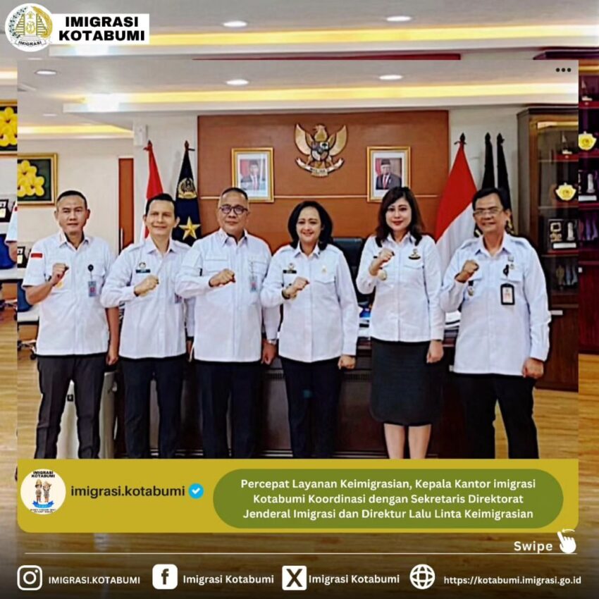 koordinasi dengan Sekretaris Direktorat Jenderal Imigrasi (Sesditjenim)