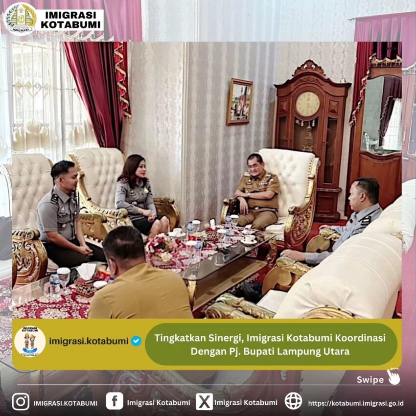 Tingkatkan Sinergi, Kepala Imigrasi Kotabumi koordinasi dengan Pj. Bupati Lampung Utara