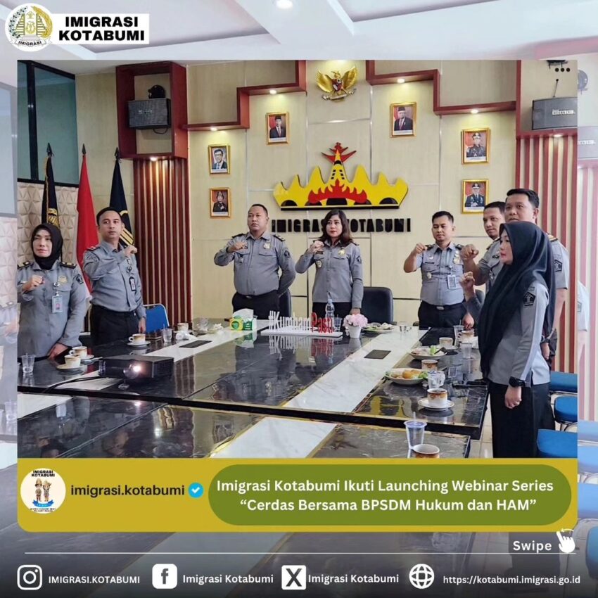 Imigrasi Kotabumi Ikuti Webinar Series untuk Meningkatkan Kecerdasan dan Kompetensi SDM Kementerian Hukum dan HAM Republik Indonesia