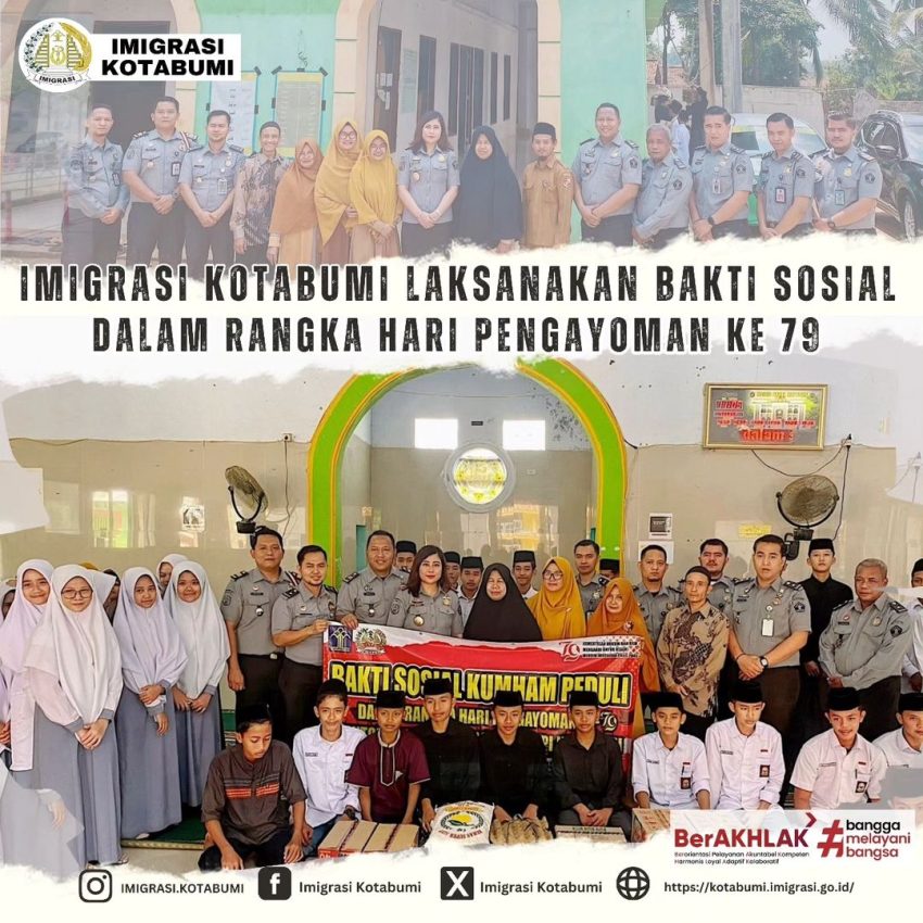 Imigrasi Kotabumi Laksanakan Bakti Sosial – Dalam Rangka Hari Pengayoman Ke 79