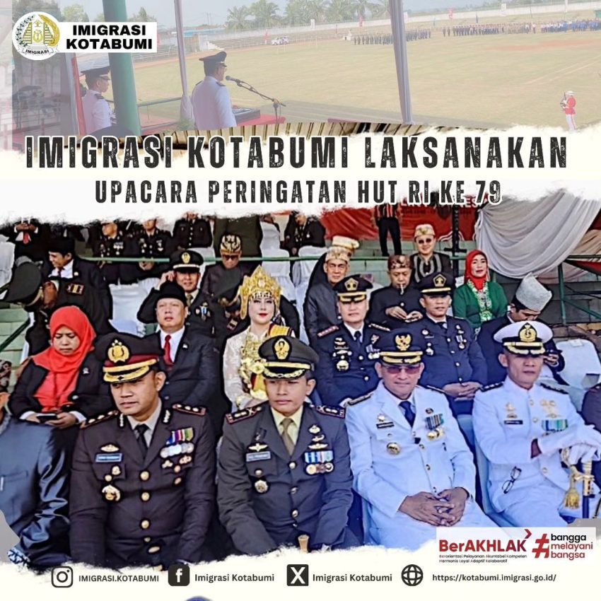 Imigrasi Kotabumi Laksanakan Upacara Peringatan HUT RI Ke 79