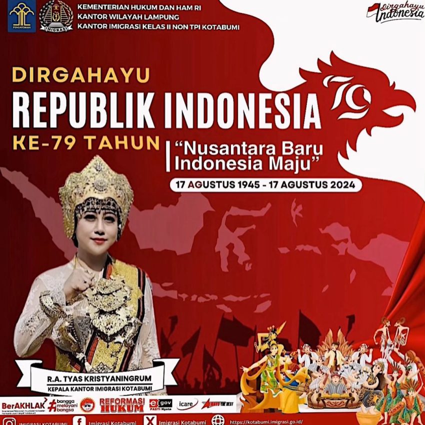 Dirgahayu Republik Indonesia Ke-79 Tahun – “Nusantara Baru Indonesia Maju”
