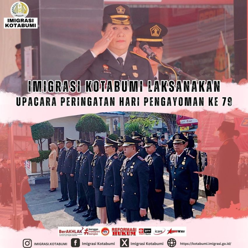 Imigrasi Kotabumi Laksanakan Upacara Peringatan Hari Pengayoman ke 79