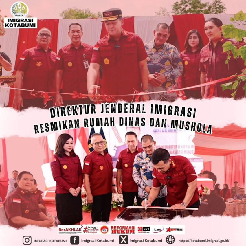 Direktur jendral imigrasi resmikan rumah dinas dan musholla