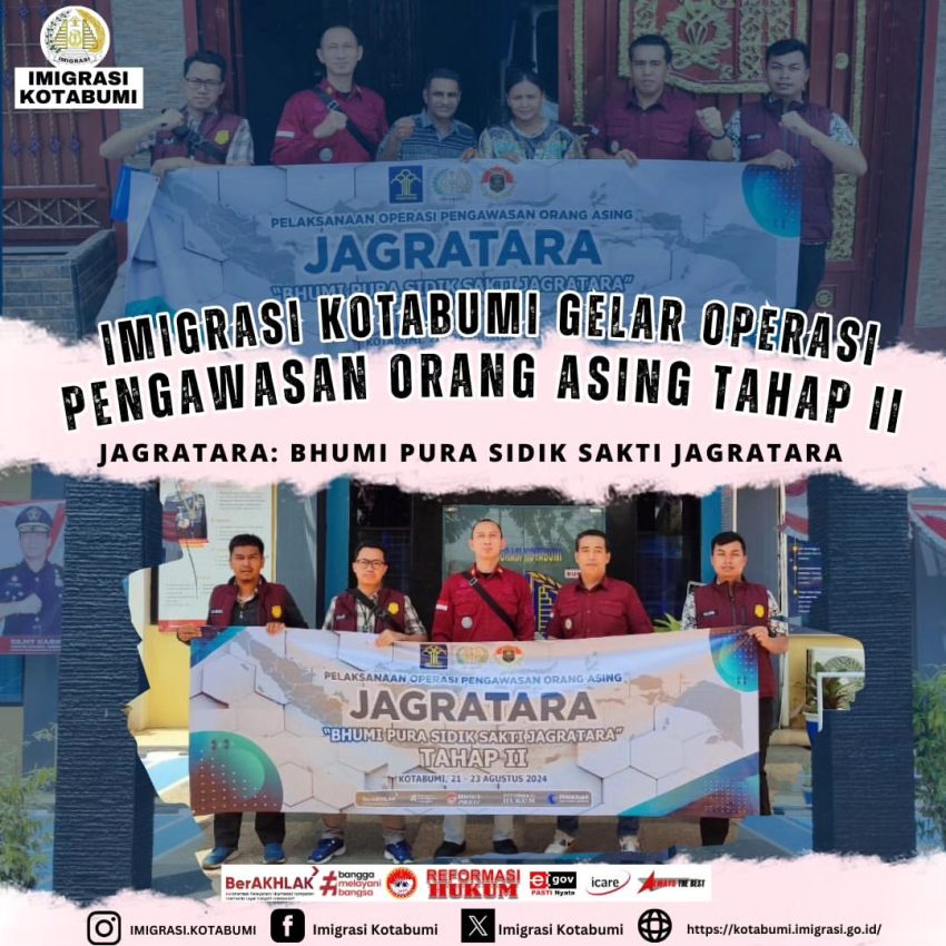 Imigrasi Kotabumi Gelar Operasi Pengawasan Orang Asing Tahap II – Bhumi Pura Sidik Sakti Jagratara