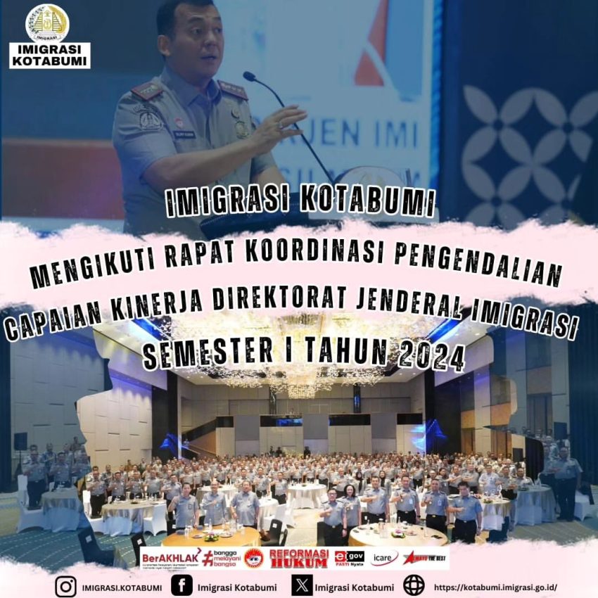 Imigrasi Kotabumi Mengikuti Rapat Koordinasi Pengendalian Capaian Kinerja Direktorat Jenderal Imigrasi Semester I 2024