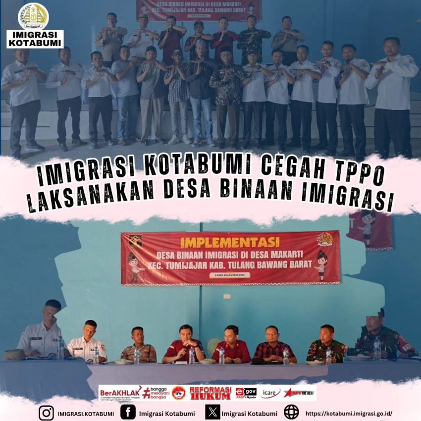 Imigrasi Kotabumi Cegah TPPO Laksanakan Desa Binaan Imigrasi