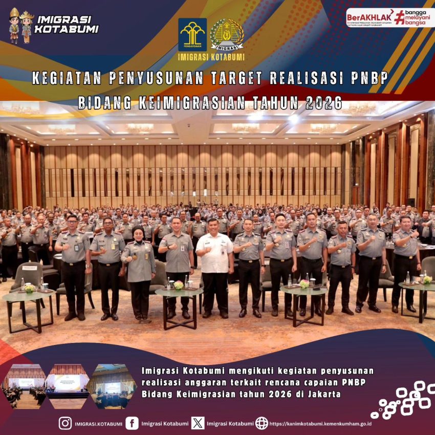 Imigrasi Kotabumi mengikuti kegiatan penyusunan realisasi anggaran terkait rencana capaian PNBP bidang keimigrasian tahun 2026 di Jakarta