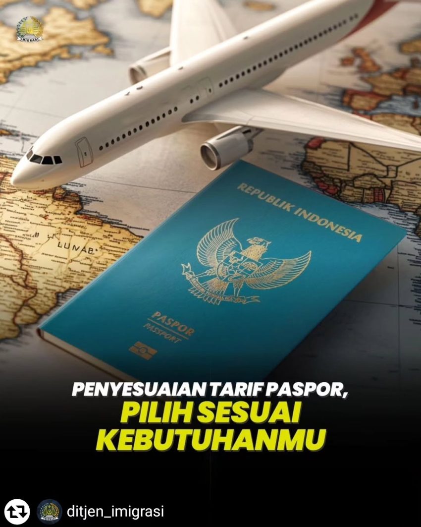 Pemerintah melakukan penyesuaian tarif paspor untuk memberikan pelayanan yang lebih prima kepada masyarakat melalui terbitnya Peraturan Pemerintah (PP) Nomor 45 Tahun 2024.