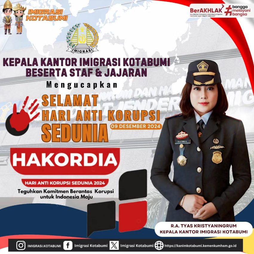 Selamat Memperingati Hari Anti Korupsi Sedunia (HAKORDIA)