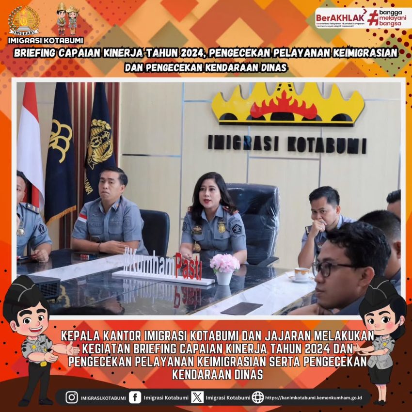Kepala Imigrasi Kotabumi Ikuti Penguatan Tugas dan Fungsi Intelijen Keimigrasian serta Lakukan Pengecekan Mobil Dinas di Kantor Imigrasi Kotabumi